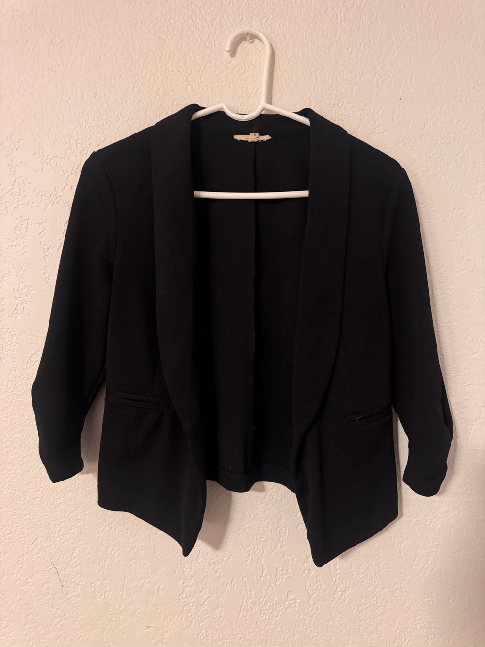 Maurices Black Open-Front Shawl Collar Blazer